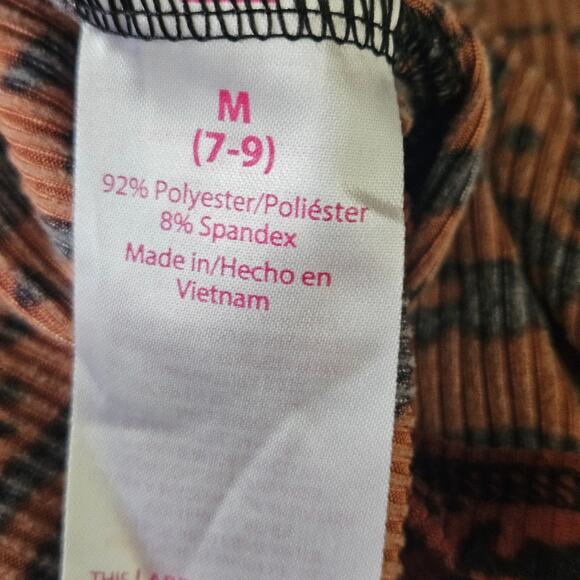 Animal Print Ribbed Mock Neck Top Size Medium - Picture 4 of 4